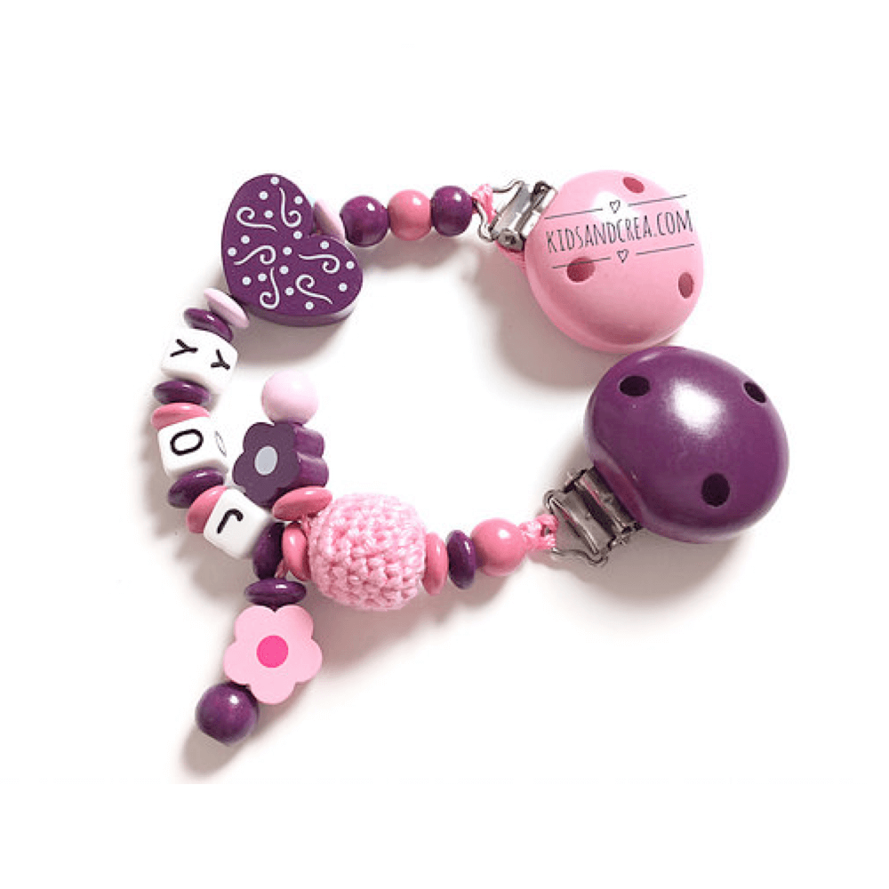 attache peluche crochet et fleurs 1 Attache doudou peluche fleurs crochet