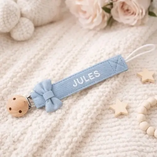 Attache-tetine-garcon-Jules-velours-bleu