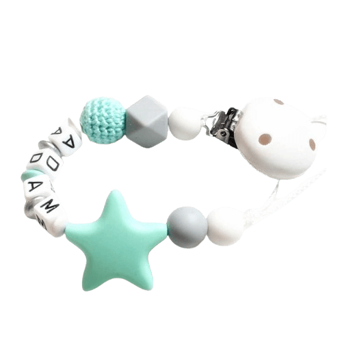 Attache-tétine Twistshake – Clip Pour Tétine | Bande En Tissu Noir | Sans BPA | Fixation Facile Aux Vêtements De Bébé