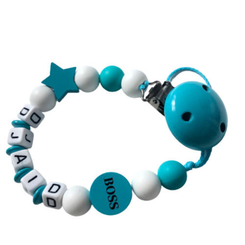 Attache tétine silicone personnalisé boss Djaid