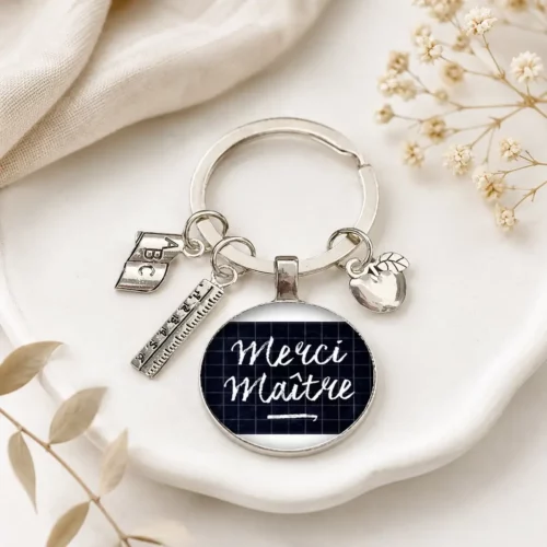 Porte-clés Merci Maître – Cadeau de fin d’année scolaire
