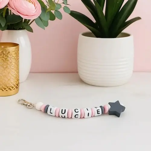 Porte clefs personnalisé étoile