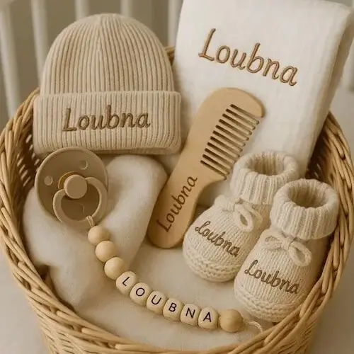 set coffret cadeau de naissance bébé original et unique personnalisé kids and crea