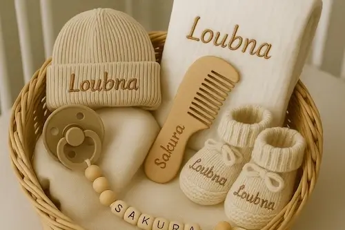 Attache tetine personnalisee Sakura kids and crea