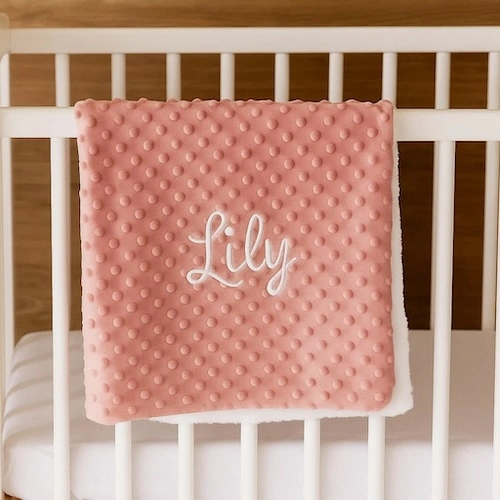 Couverture bébé Minky personnalisée