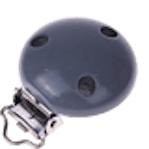 Clip bois 3 trous 35 mm — gris foncé