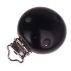 Clip bois 3 trous 35 mm — noir