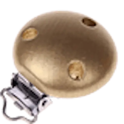 clip pince jour attache sucette coloris or doré en bois 3 trous de ventilation norme dim 71-3