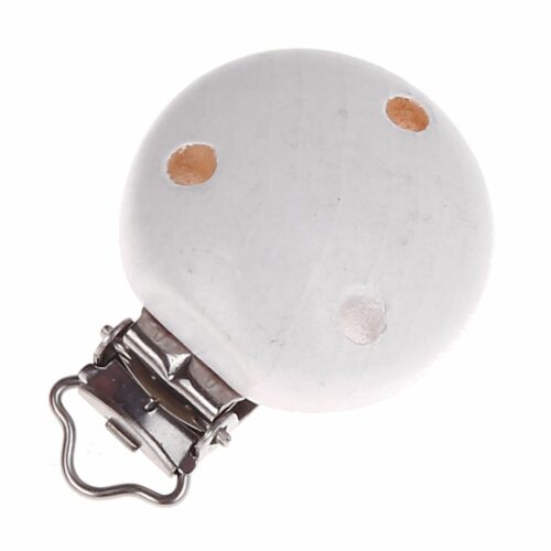 clip pour confection attache tétine à la main blanc