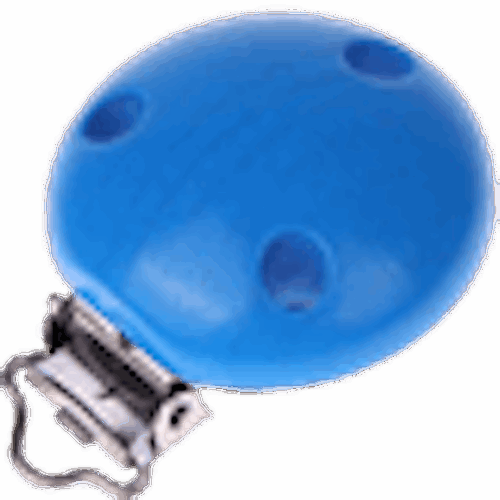 clip pince creation attache tétine main bleu