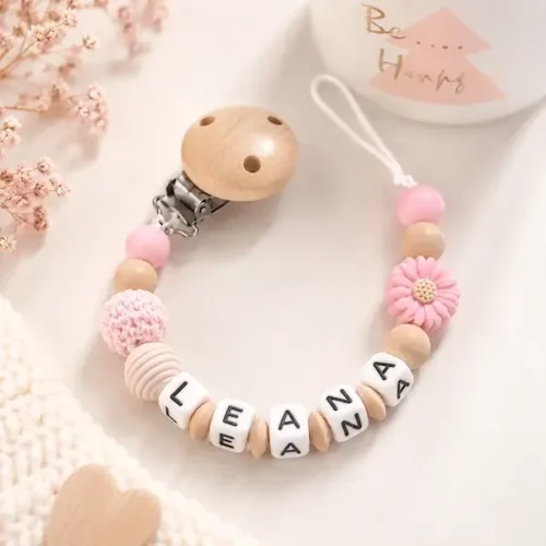 Attache tétine MAM en silicone perle marguerite Kids and Crea