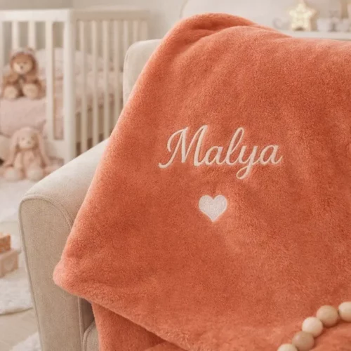 couverture bébé polaire toute douce kids and crea personnalisée