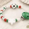 Attache tétine football personnalisée