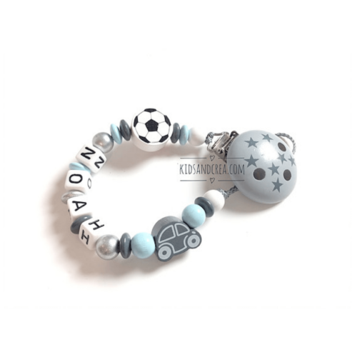 accroche tétine petit mec ballon et voiture