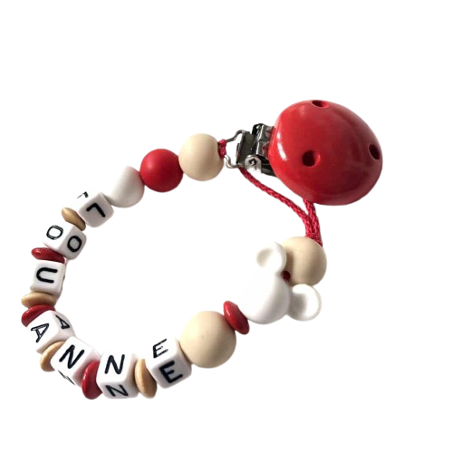 attache-tetine-silicone-rouge-mickey