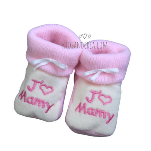 chaussons-bebe-tricot-laine mamy