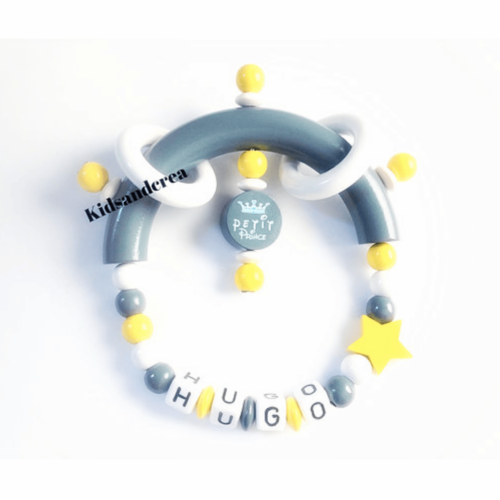 hochet bois bébé à personnaliser Hugo