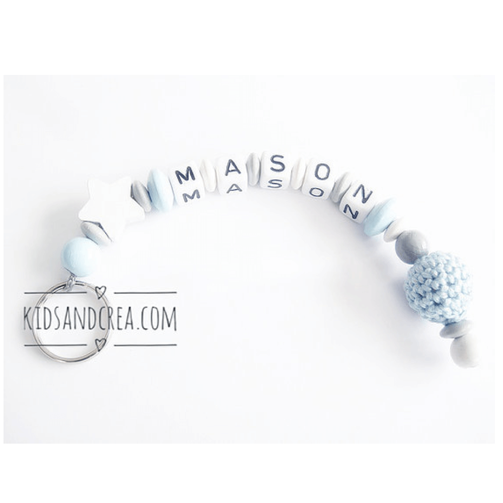 Porte clés personnalise 1 porte clés personnalisé avec texte au choix en perles et strass – petit cadeau original pas cher fait main